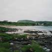 Muck, New House and Gallanach. Bungalow and farmstead. View from NE.