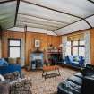 Muck, Gallanach, New House. Bungalow. Interior view of living room.