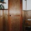 Muck, Gallanach, New House. Bungalow. Detail of internal door.