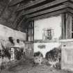 View from West of West wall of former dwelling incorporated into North range of Steading