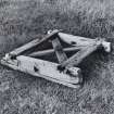 General view of wooden sled