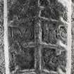 Tomb-slab fragment from Cullicudden burial ground, Highland.