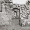 Fearn Abbey.  Ross aisle, view of doorway from East.