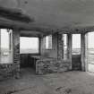 Fearn Airfield Naval Control Tower.  View of interior of top (2nd. floor), from W showing small extension annex to rear.