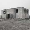 Fearn Airfield, SE technical area.  Brick and concrete  built technical building,  view from S showing vehicle entrance..