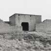 Fearn Airfield, Loans of Tullich.  Main engine-house, view from N.  venting pipe on NE wall is visible.