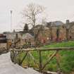 General view of main production block of distillery from N