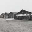 View from NW of warehouses (nos. 4 and 6 left, and No. 9 right)