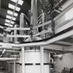 Interior. Still House, detail showing full height of typical pot still, (the tallest pot stills in Scotland).