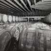 Interior. Warehouse No. 3, view of traditional cask storage