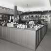 Interior. Visitor Centre, view from S in new shop area