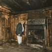 View of fireplace in Southern room of blackhouse