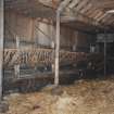 View of control feed passage in covered cattle court