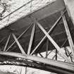 Structural detail of steelwork, including underside of deck