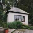 View of detached office/potting shed from S