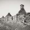 General view of ruined crofts from South