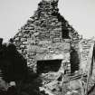 General view of interior of ruined croft