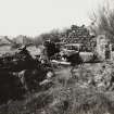 General view of interior of ruined croft