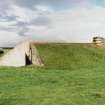 Tain Airfield technical site showing standard air-raid shelter, view from SW.