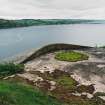 View from NE of single gun emplacement and holdfast on westernmost battery.