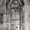 Stromeferry, Church of Scotland, interior.
General view of lancet window on East wall.