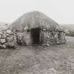 Beaton's Cottage.  View of byre from North.