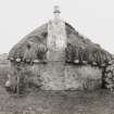 Beaton's Cottage.  View of byre from South