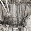 Beaton's Cottage, interior.  View of underside of roof on North side of cottage.