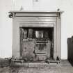 Beaton's Cottage, interior.  Detail of fireplace at West end of cottage.