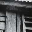 Kirkton of Lochalsh, barn.
Detail of specimen side post with stopped chamfer.