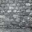 Kirkton of Lochalsh, barn.
Detail of section of masonry on West wall.