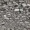 Detail of typical portion of masonry of random rubble wall of diatomite processing building