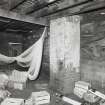 Interior, East section, brick chimney stack, detail