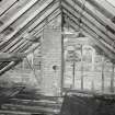 Roof space, West gable (including brick chimney stack), detail