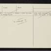 Miscellaneous index card, NH43NE (M), Ordnance Survey index card, Recto