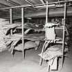 Workshop, Basement: View of veneer storage shelves
