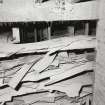 Workshop, Basement: View of veneer storage shelves
