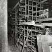 No 15 Blair Street, J & J A Dunn - Interior - detail of steel storgae racks in Upper Basement from West