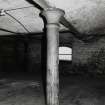 Whisky Bond, interior.
Detail of change-over from Longitudinal to transverse jack-arching, floor 5, South end of warehouse, no.3.