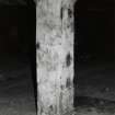 Whisky Bond, interior.
Detail of concrete column and beam, warehouse no.2, basement.