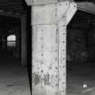  Warehouse No. 3, interior.
View of fabricated wrought iron central column on level 5, between North and South halves of the building.