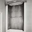 13 Brandon Street, interior.
View of window with shutters closed in North-West bedroom.