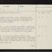 Miscellaneous Index Card, NC82NE (M), Ordnance Survey index card, Page Number 3, Recto