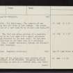 Miscellaneous Index Card, NC82NE (M), Ordnance Survey index card, Page Number 2, Verso