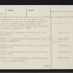 Miscellaneous Index Card, NC84SE (M), Ordnance Survey index card, Page Number 3, Recto