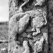 Detail of sculptured cross, St Columba's graveyard, Canna.