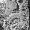 Detail of sculptured cross, St Columba's graveyard, Canna.