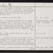 Miscellaneous Index Card, NC94NW (M), Ordnance Survey index card, Page Number 2, Verso