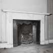 First floor, main S room, fireplace, detail