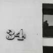 34 Broughton Street
Detail of large house numbers 
Height 8 1/4 "